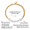 Elegant Imitation Baroque Pearl Nuggets Beaded 304 Stainless Steel Cable Chain Necklaces for Women UO7323-1