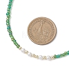 6Pcs 6 Colors White Round Shell Pearl and Glass Seed Beaded Necklaces NJEW-JN05738-3