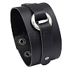 Cowhide & Alloy & Iron Cord Bracelets FS-WGE3777-01-1