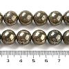 Natural Pyrite Round Beads Strands G-F197-10-8mm-6