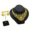 Hollow Flower Alloy Earrings & Necklaces for Women FS-WG23FC9-01-1