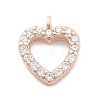 925 Sterling Silver Micro Pave Clear Cubic Zirconia Charms STER-A034-02A-RG-1