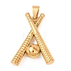 304 Stainless Steel Pendants STAS-D129-15G-1