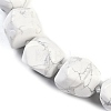 Natural Howlite Nuggets Beaded Necklaces for Women Men NJEW-K388-01N-2