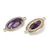 Natural Amethyst Faceted Oval Links G-B126-06G-05-2