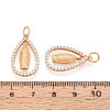 925 Sterling Silver Micro Pave Clear Cubic Zirconia Religion Pendants STER-N016-107G-3