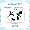 20Pcs PET Waterproof Car Rearview Mirror Stickers DIY-UN0008-26-3