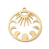 Brass Pendants KK-G423-12G-1
