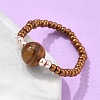 Natural & Synthetic Mixed Stone Stretch Rings RJEW-JR00255-3