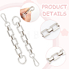 Unicraftale 2Pcs Alloy Purse Extension Chains with D Ring & Swivel Clasps PURS-UN0001-03P-5