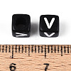 Initial Acrylic Horizontal Hole Beads OACR-ZX006-35V-3