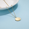 Flat Round LOVE Pendant Necklaces YW5287-1-1