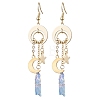 Dyed Natural Quartz Crystal Pendants Earrings EJEW-TA00424-1