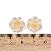 Baking Paint and Golden Metal Enlaced Glass Beads DGLA-T004-10B-3