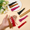 8Pcs 4 Colors PU Leather Tassel Dangle Earrings EJEW-CL0001-02A-3