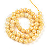 Anti-Tarnish Electroplate Glass Beads Strands GLAA-N010-8mm-06-2