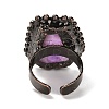 Natural Amethyst Open Cuff Ring RJEW-M166-03R-B-3