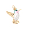 Brass Enamel Pendants KK-A277-09G-1