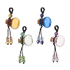 Lucky Bag Shape Glass Cork Bottle Pendants Decorations HJEW-TA00003-1