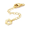 Flower Rack Plating Brass Ends with Chain and Lobster Claw Clasps KK-K367-15G-1