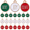 60Pcs 3 Colors Zinc Alloy Enamel Pendants ENAM-SC0008-26-7
