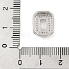 Brass Micro Pave Cubic Zirconia Slide Charms ZIRC-I068-09P-A-3