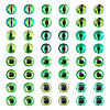 70Pcs 2 Styles Glass Cabochons GLAA-TADJ0001-18B-1