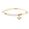 304 Stainless Steel Cross Charm Bracelets NZ8647-3-1