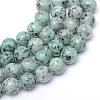 Natural Sesame Jasper/Kiwi Jasper Bead Strands G-R345-10mm-12-1