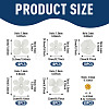 50Pcs 5 Styles Transparent Acrylic Bead Caps MACR-TA0002-88-5