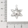 Brass Pave Clear Cubic Zirconia Pendants KK-Z061-09P-02-3