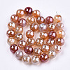 Electroplate Natural Agate Beads Strands G-T131-55-02-2