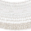 3MM Gradient Color Glass Seed Beaded Choker Necklaces for Women NJEW-JN05878-4