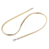 304 Stainless Steel Twist Chain Necklaces for Women NJEW-G140-08B-GP-2