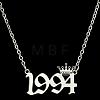 Crown Birth Year 201 Stainless Steel Pendant Necklaces for Women FS-WG4E8F2-55-1