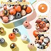 90Pcs 9 Styles Schima Wood European Beads WOOD-CJ0002-77-3