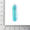 Electroplated Natural Quartz Pendants G-P315-B01-11P-3