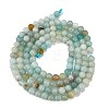 Natural Flower Amazonite Beads Strands G-M438-A08-01-5