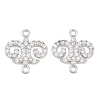 Brass Micro Pave Clear Cubic Zirconia Connector Charms CU-CBA7BFE-03A-P-1