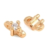 SHEGRACE Brass Micro Pave Cubic Zirconia Connector Charms XGRQ5K992-833G-A-2