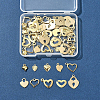 60Pcs 10 Styles Stainless Steel Charms STAS-FS0001-96-6