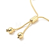 Rack Plating Brass Round Beaded Slider Bracelet for Women BJEW-B066-01A-02-3