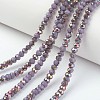 Electroplate Opaque Glass Beads Strands EGLA-A034-P8mm-R12-1