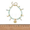 304 Stainless Steel Sun Moon Charm Bracelets BJEW-JB14311-5