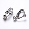 Tarnish Resistant 304 Stainless Steel Clip-on Earring Converters Findings X-STAS-O110-20P-5
