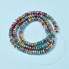1 Strand Rainbow Color Electroplate Non-magnetic Synthetic Hematite Beads Strands G-FS0001-87-3