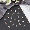 SUPERFINDINGS 32Pcs 8 Colors Alloy Enamel Pendants ENAM-FH0001-17-4