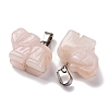 Natural Rose Quartz Pendants G-B127-05P-03-3