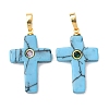 Synthetic Turquoise Pendants G-B180-01G-10-1