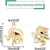 40Pcs 2 Colors 304 Stainless Steel Charms STAS-UN0030-08-5